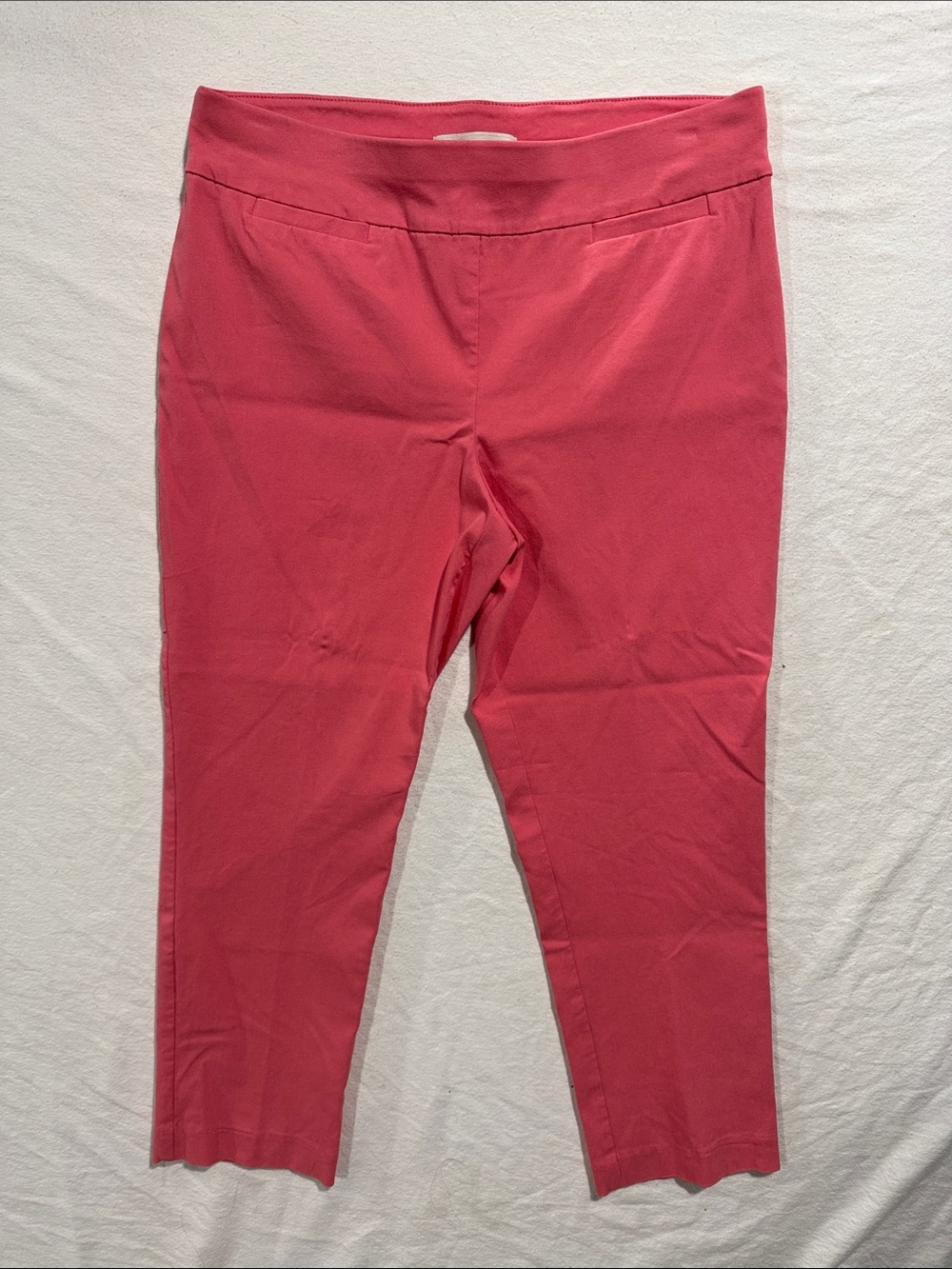Talbots Coral Pink Chatham Ankle Pants Stretch Pull-On Trousers - Size 8P
